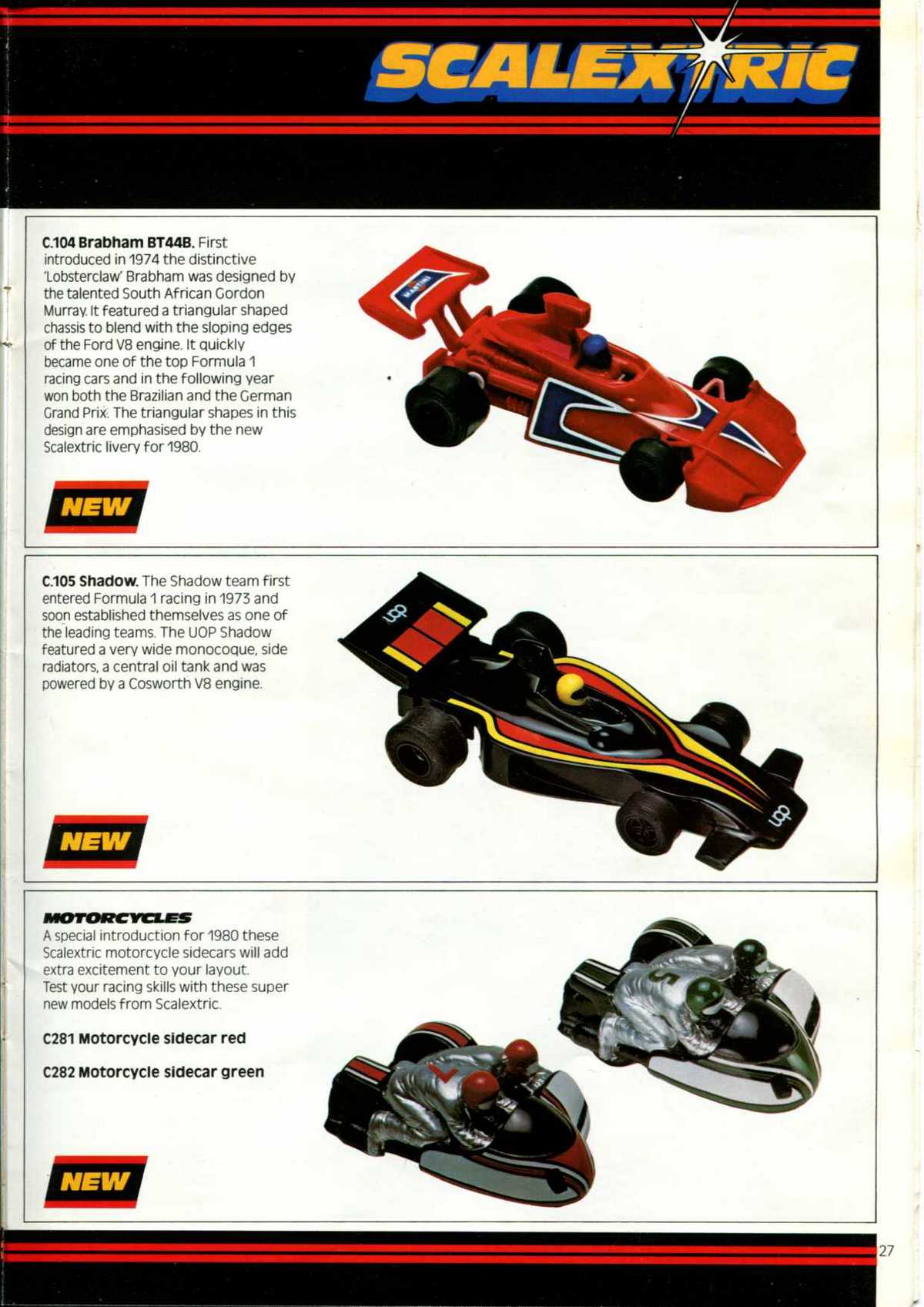Scalextric Catalogue 1980 page 27