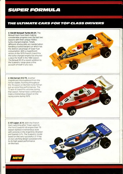 Scalextric Catalogue 1980 page 22