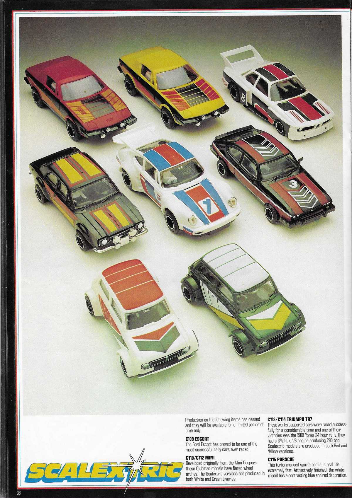 Scalextric Catalogue 1982 page 36