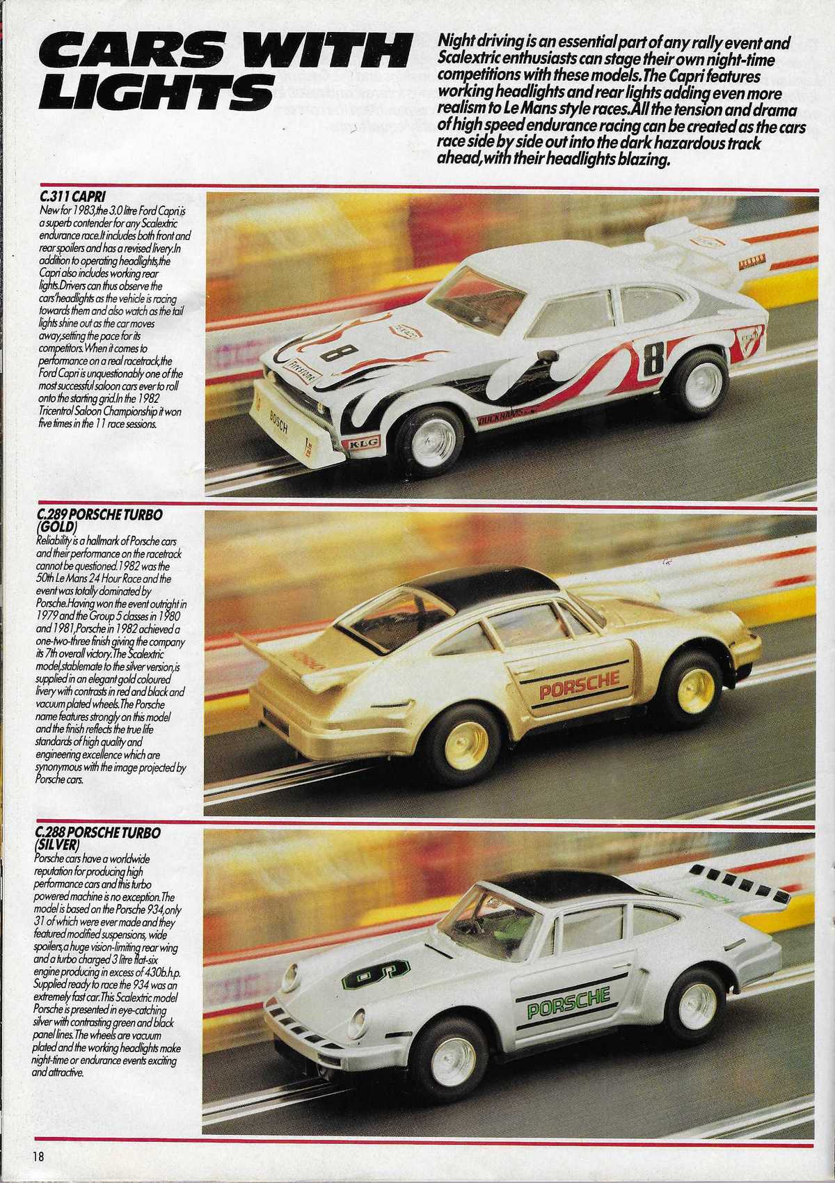 Scalextric Catalogue 1983 page 18
