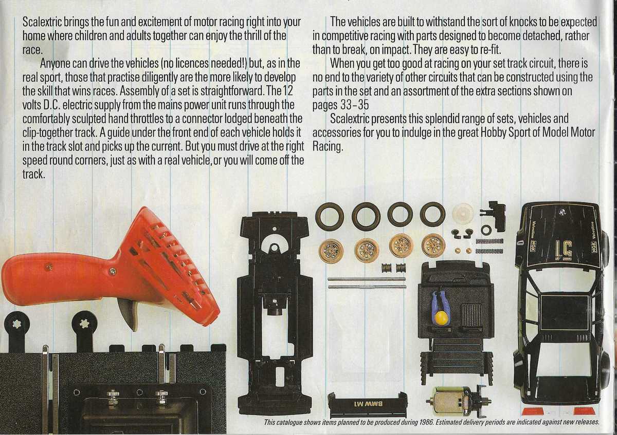 Scalextric Catalogue 1986 page 2