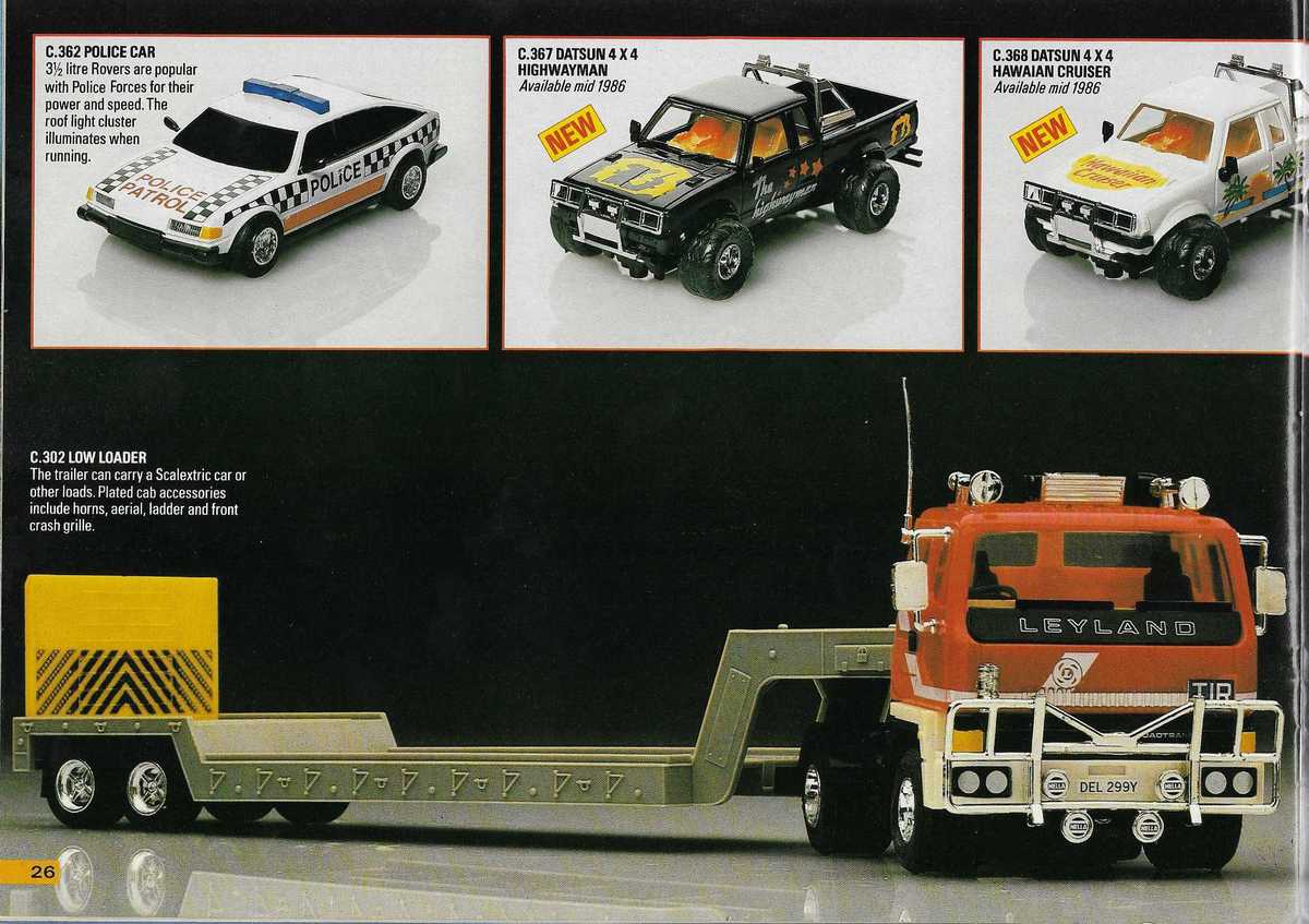 Scalextric Catalogue 1986 page 26