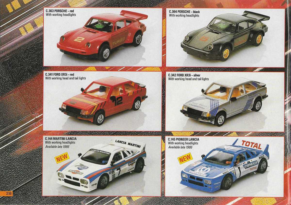 Scalextric Catalogue 1986 page 28