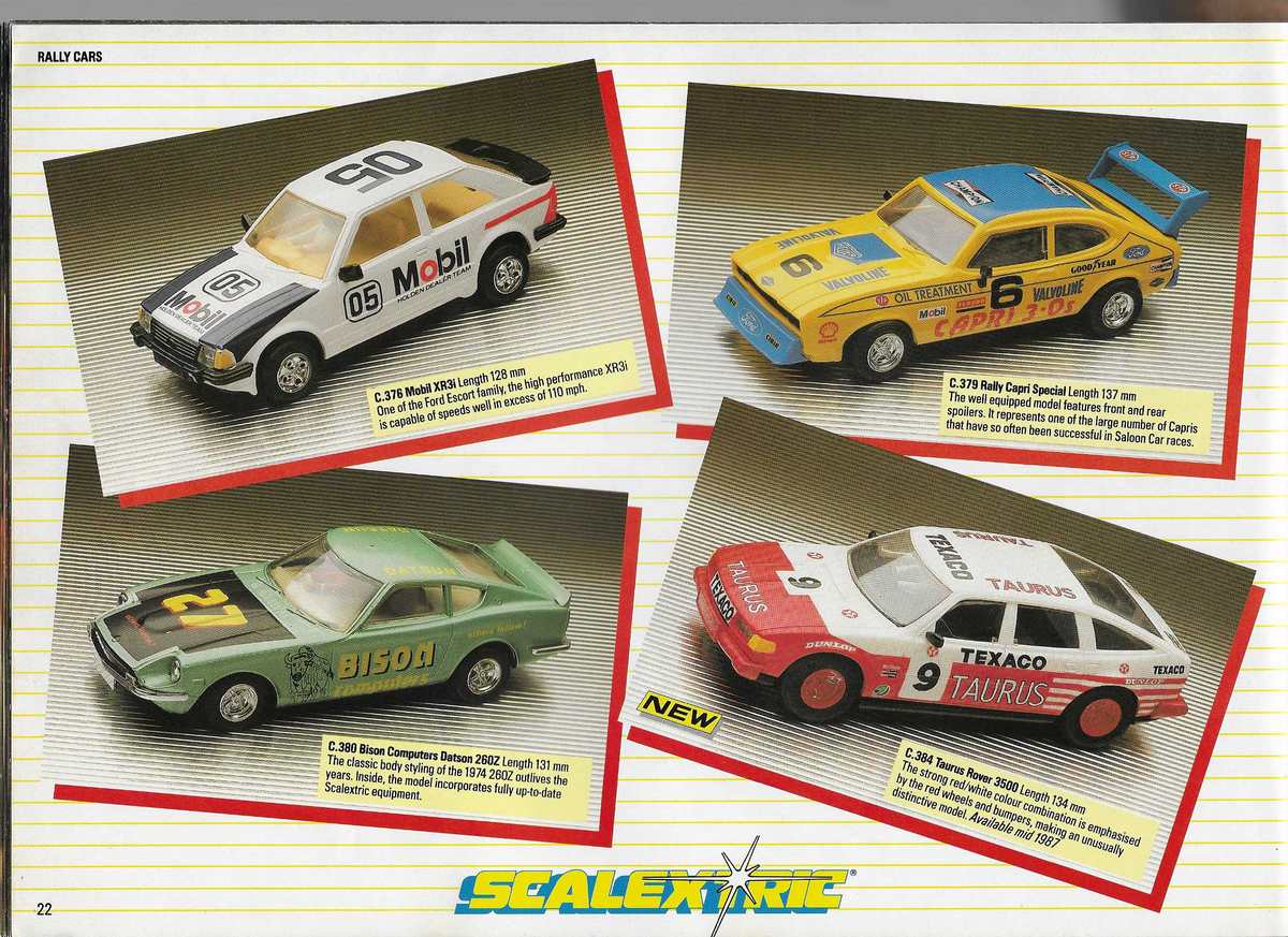 Scalextric Catalogue 1987 page 22
