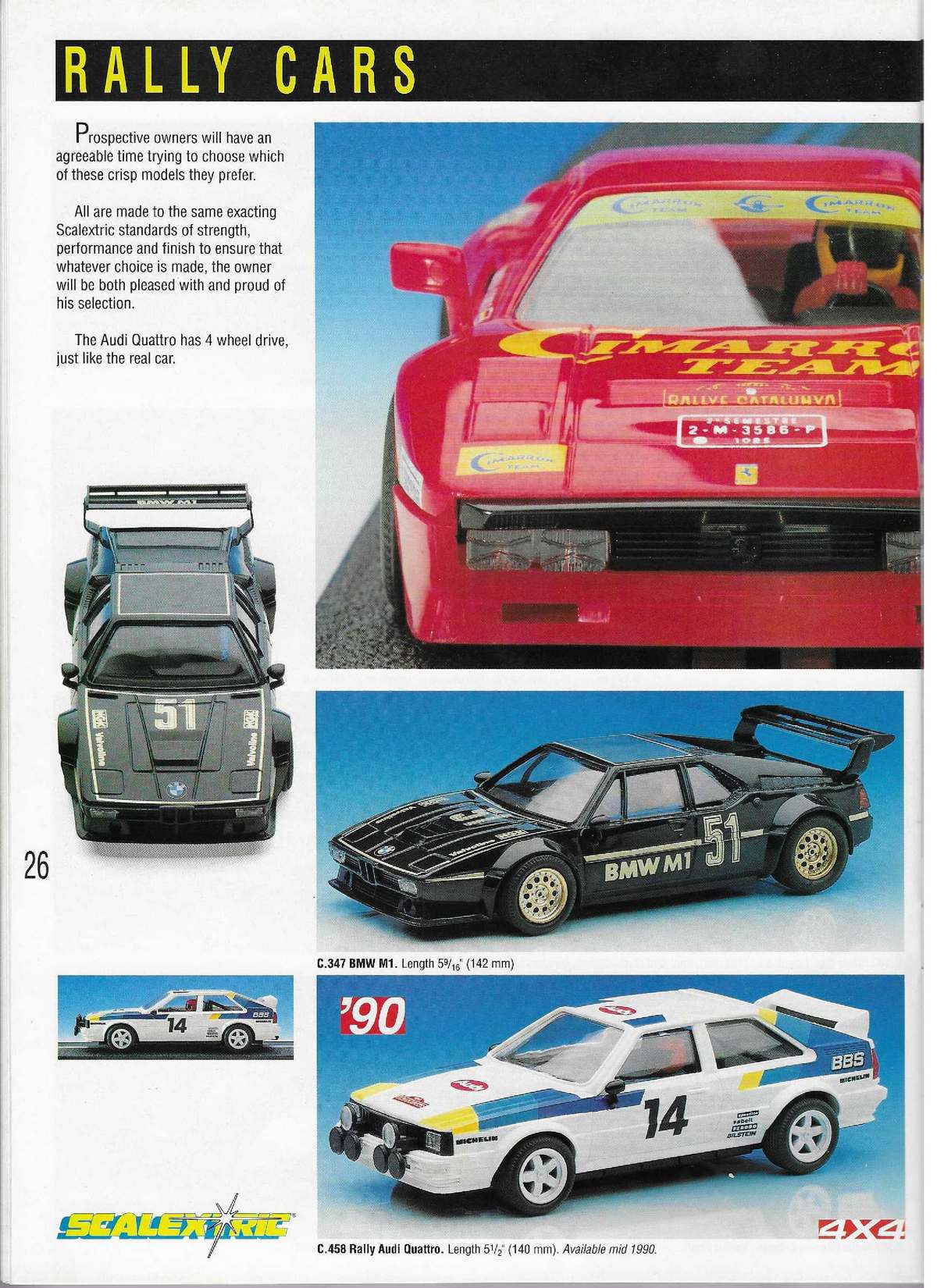 Scalextric Catalogue 1990 page 26