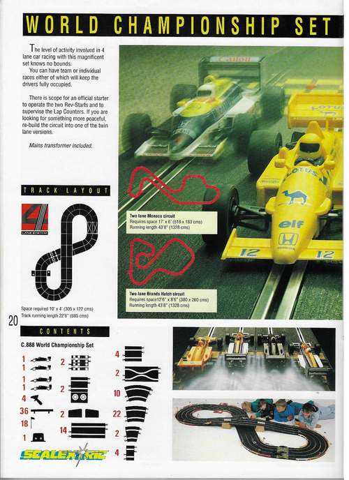 Scalextric Catalogue 1990 page 20