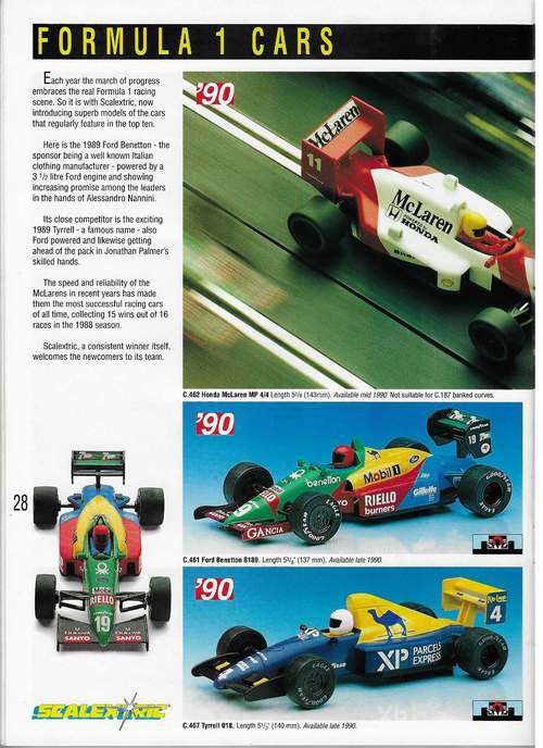 Scalextric Catalogue 1990 page 28