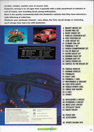 Scalextric Catalogue 1991 page 3
