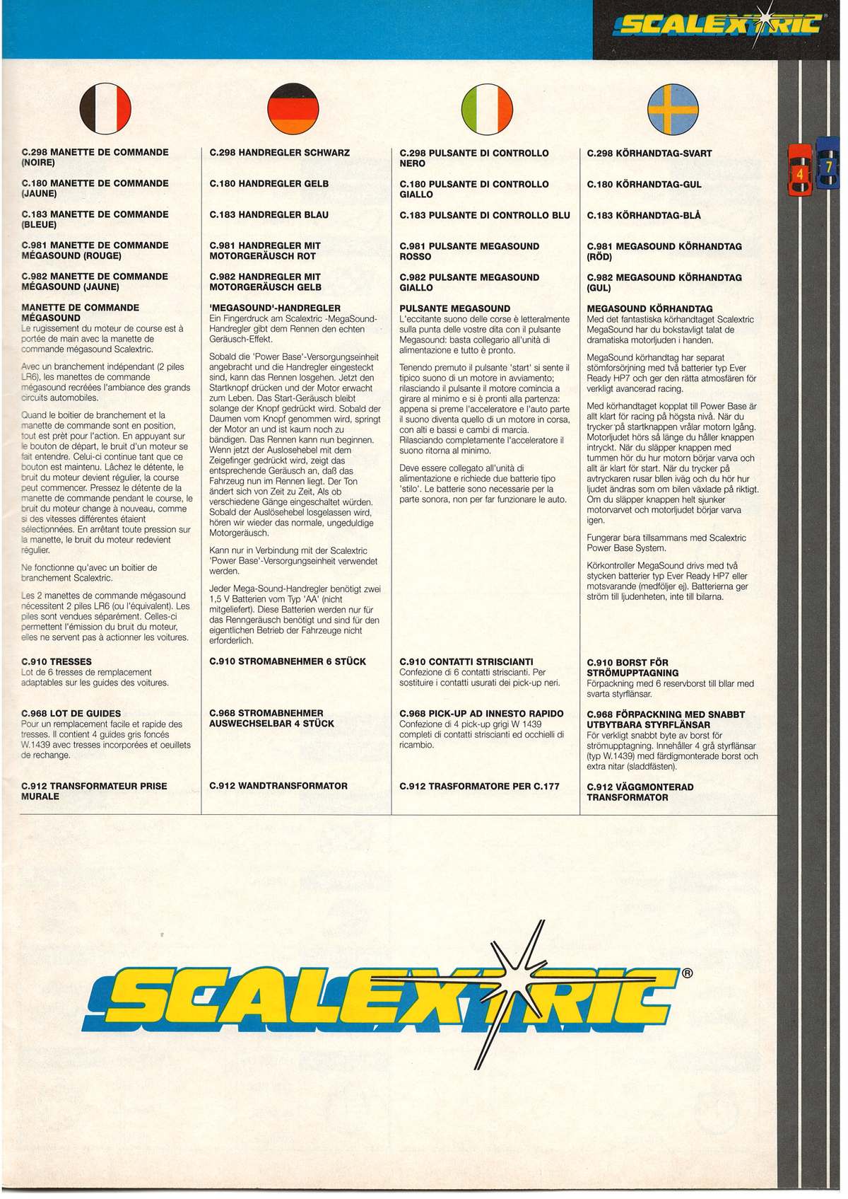 Scalextric Catalogue 1995 page 47