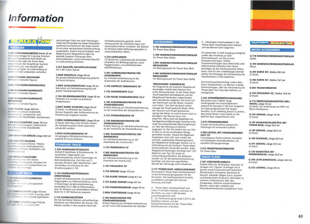 Scalextric Catalogue 1997 page 65