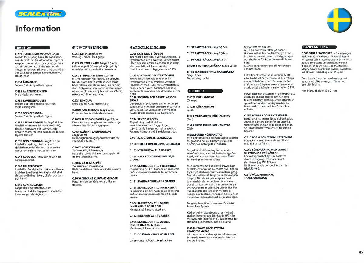Scalextric Catalogue 1999 page 47