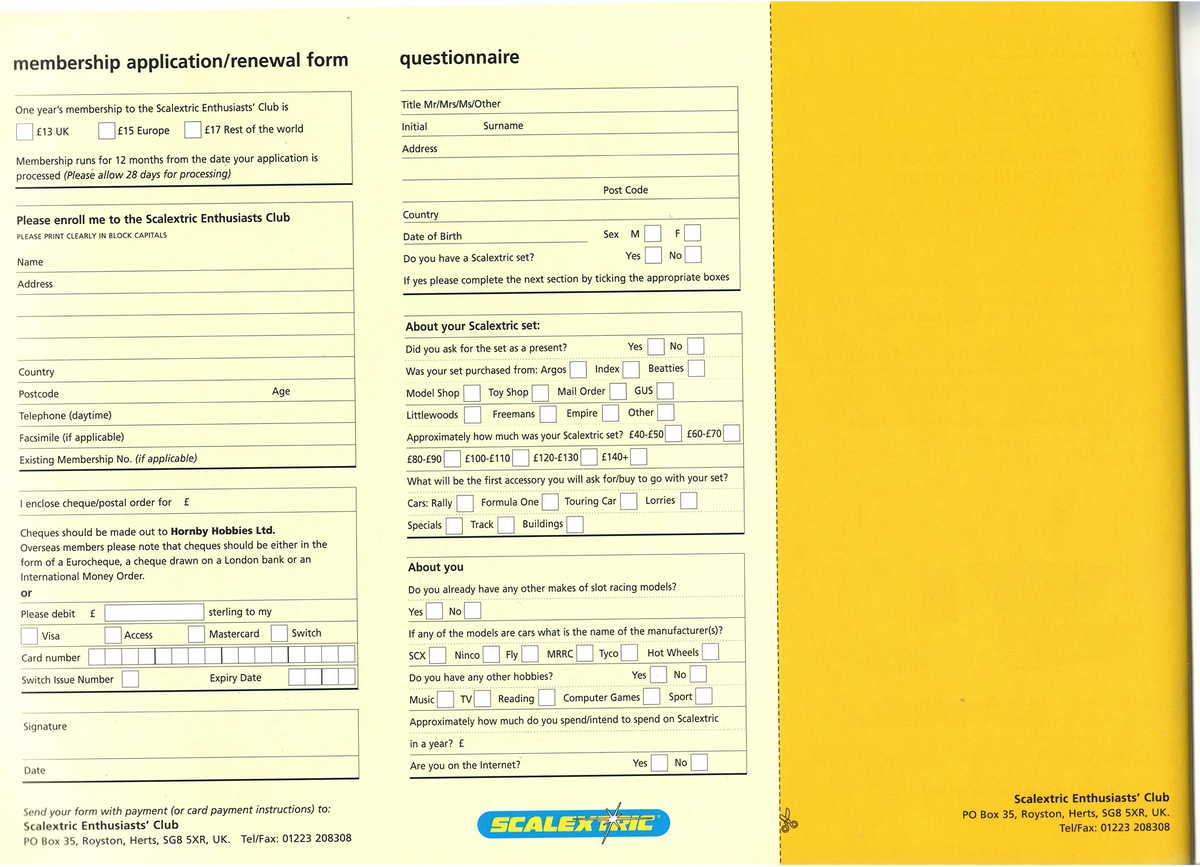 Scalextric Catalogue 1999 page 50