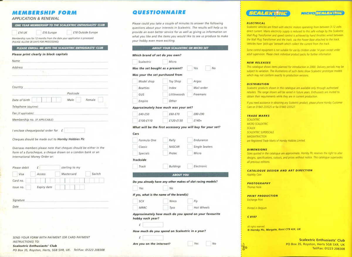 Scalextric Catalogue 2000 page 50