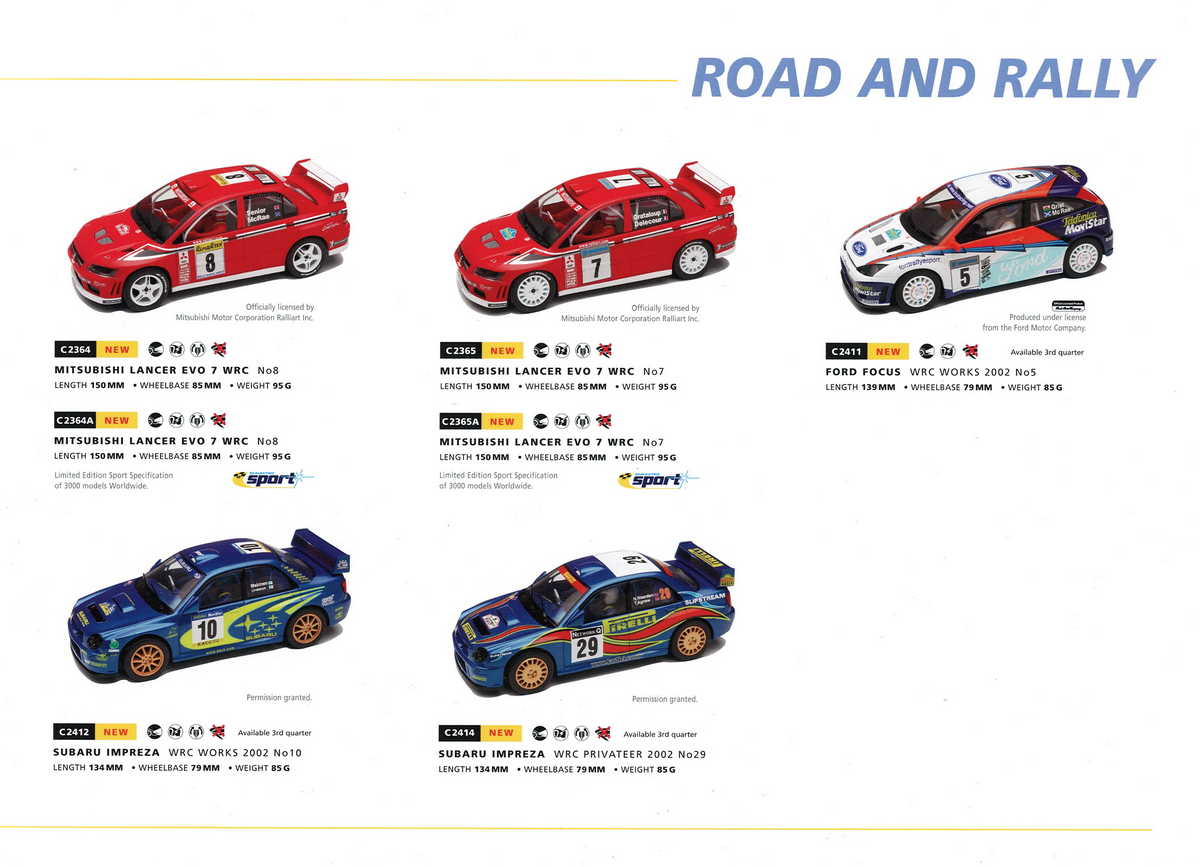 Scalextric Catalogue 2002 page 3