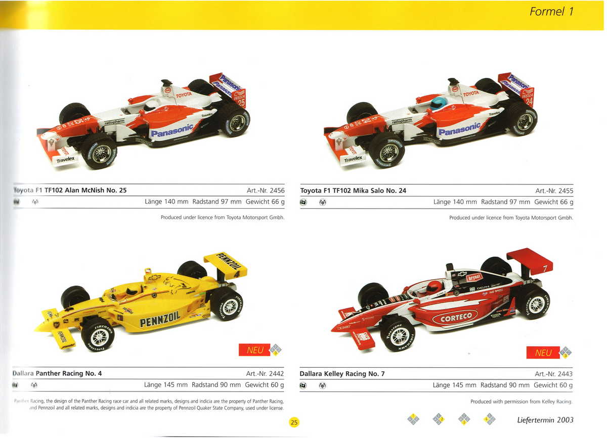 Scalextric Catalogue 2003 page 27