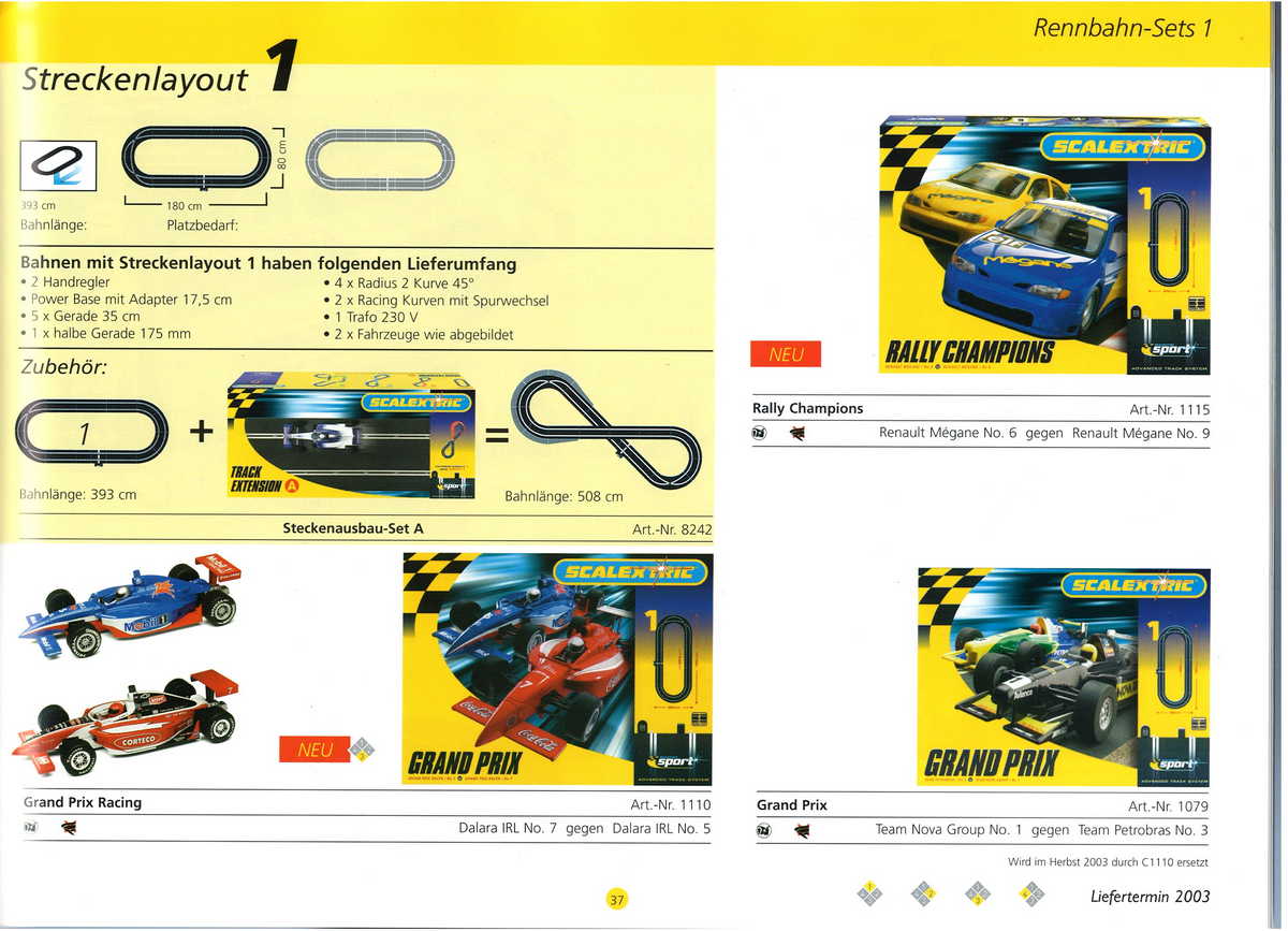 Scalextric Catalogue 2003 page 39