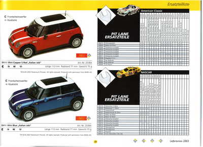 Scalextric Catalogue 2003 page 31