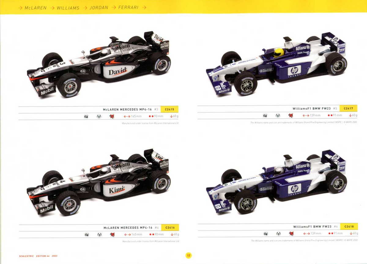 Scalextric Catalogue 2003 page 14