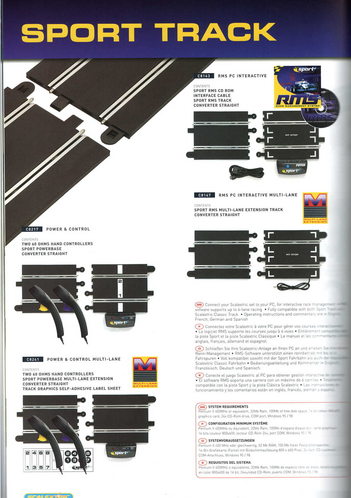Scalextric Catalogue 2004 page 72