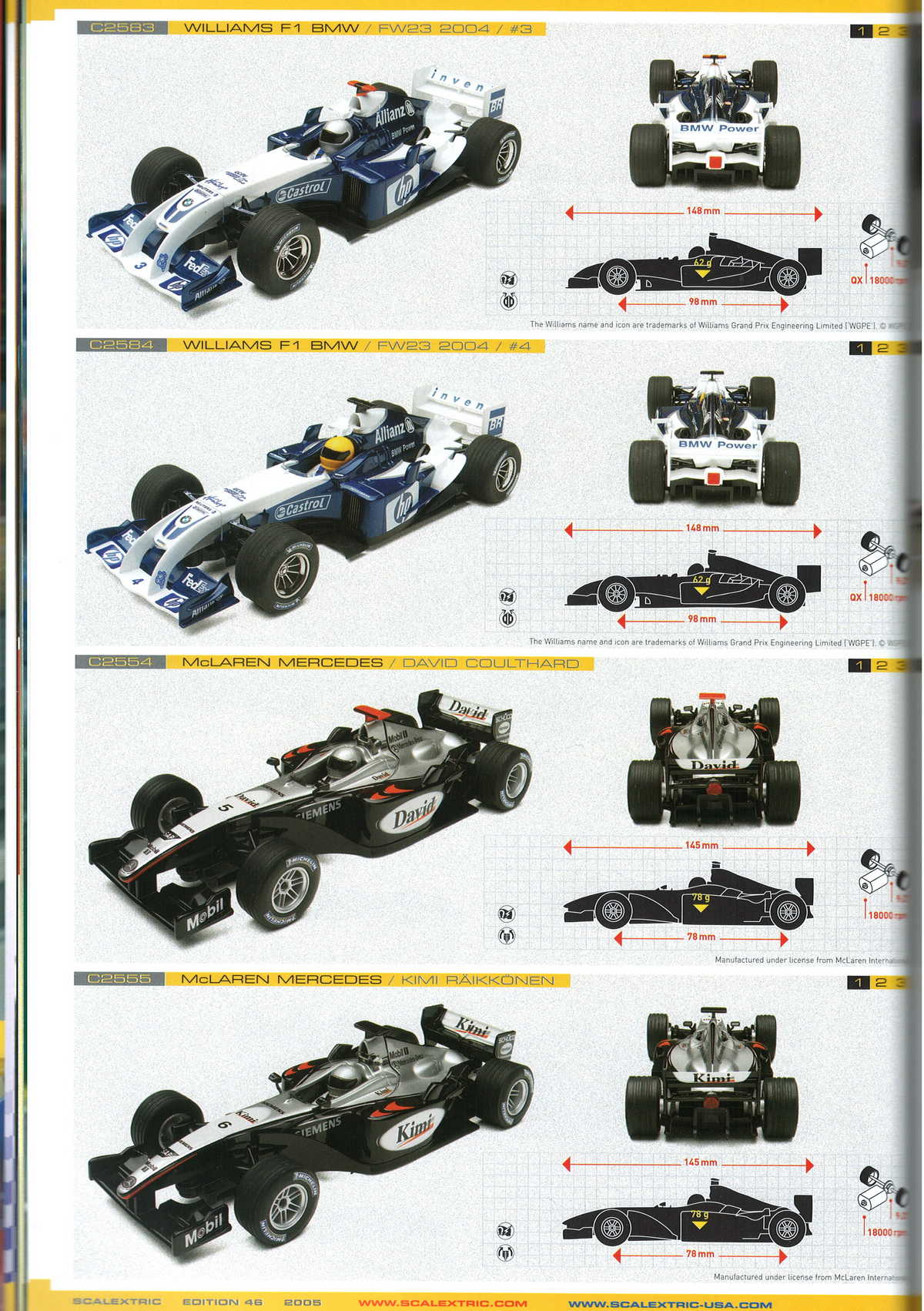Scalextric Catalogue 2005 page 36