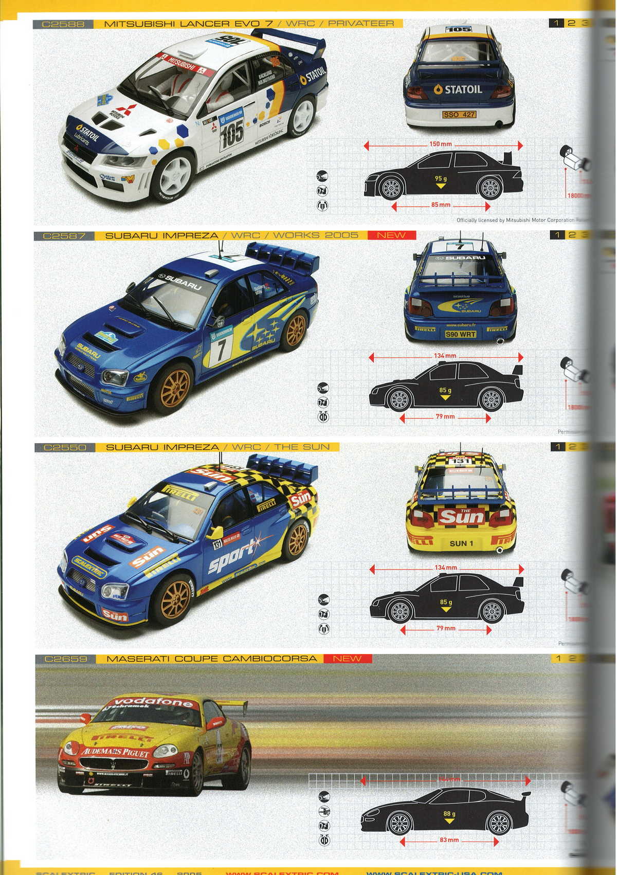 Scalextric Catalogue 2005 page 50