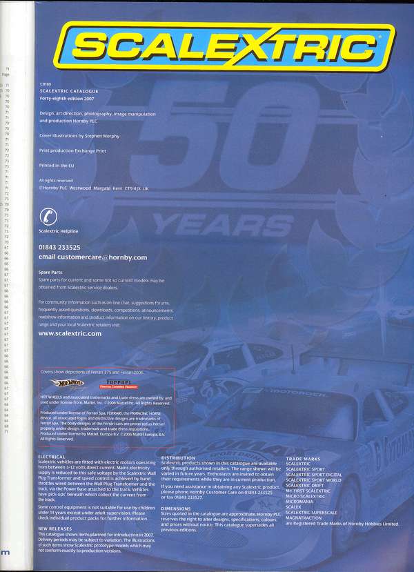 Scalextric Catalogue 2007 page 79