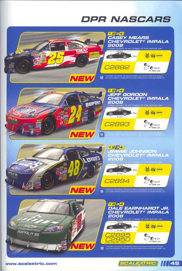 Scalextric Catalogue 2008 page 49