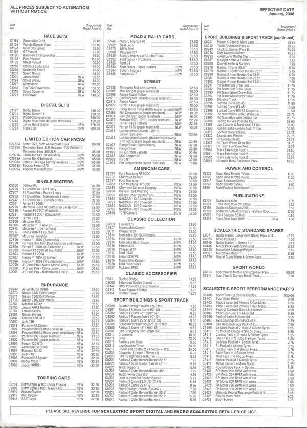 Scalextric Catalogue 2008 page 98