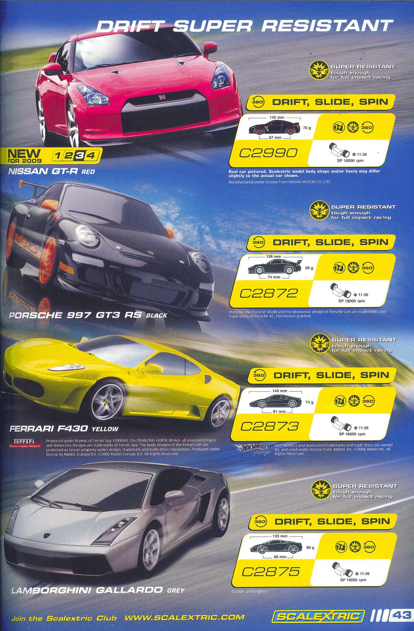 Scalextric Catalogue 2009 page 45
