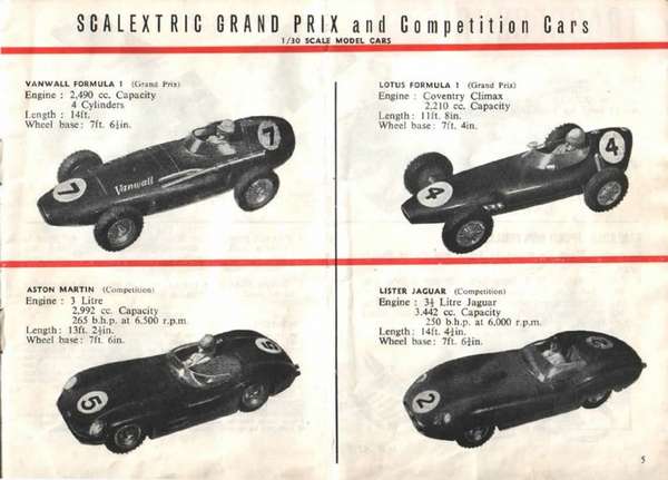 Scalextric Catalogue 1961 page 5