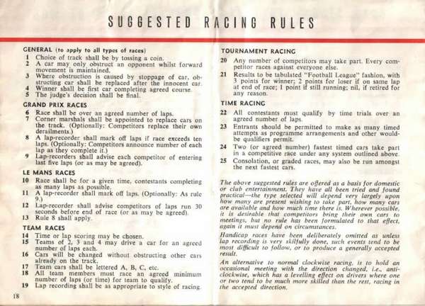 Scalextric Catalogue 1961 page 18