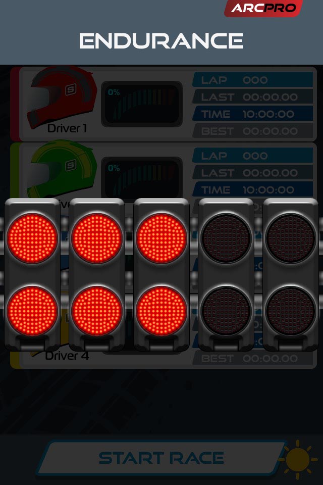 ARC Pro Endurance Race screen