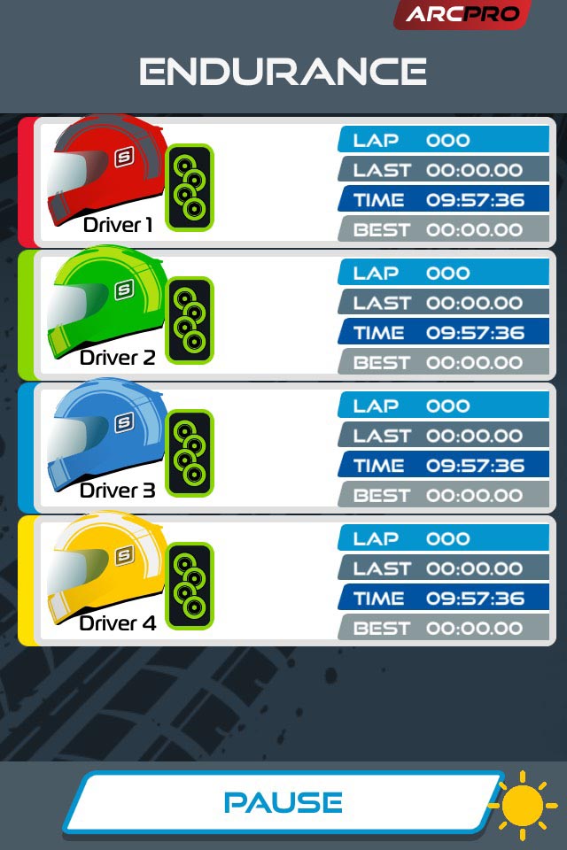 ARC Pro Endurance Race screen