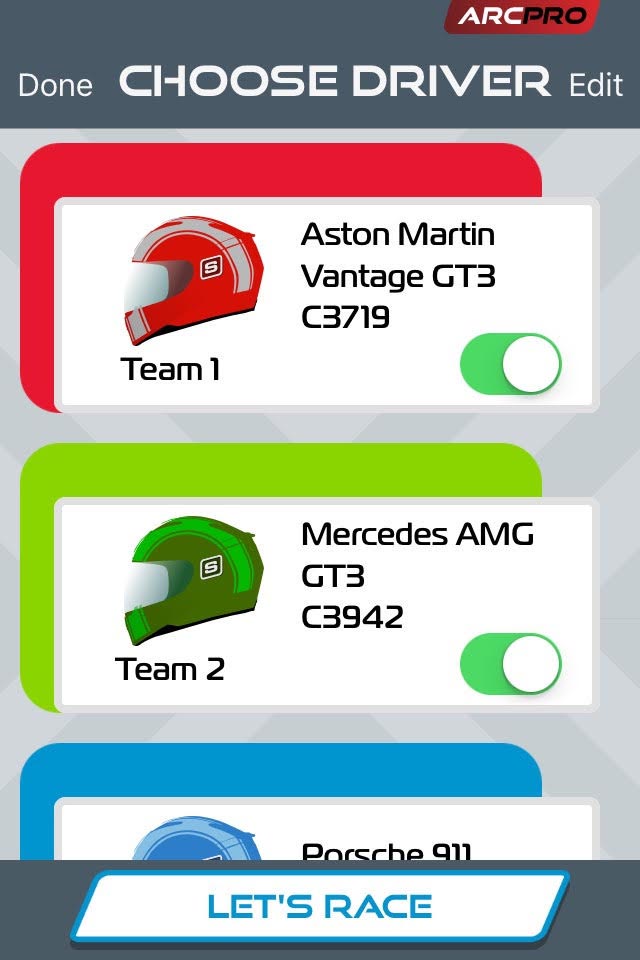 ARC Pro driver set up screen