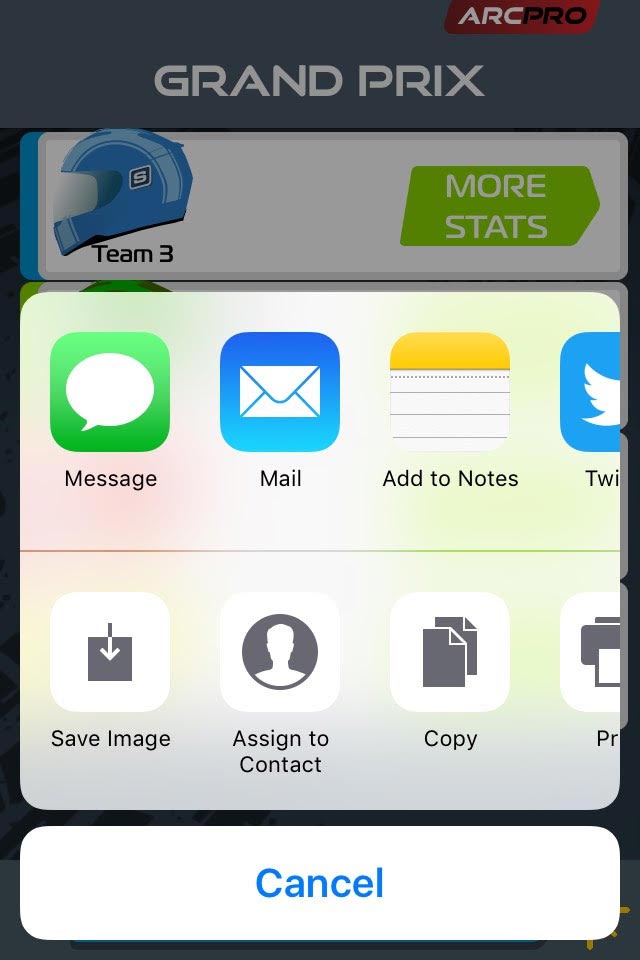 Sharing and saving results pages