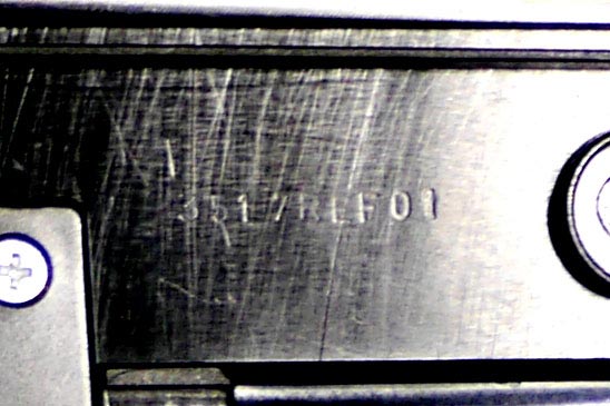 Batch number close up