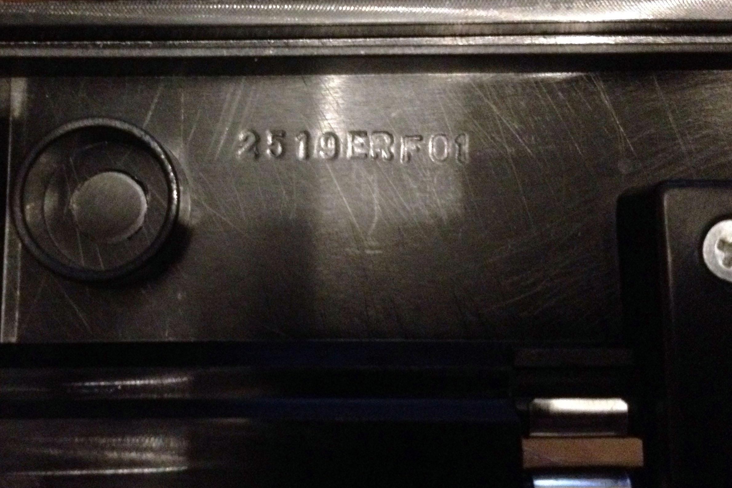 Batch number on underside of power base