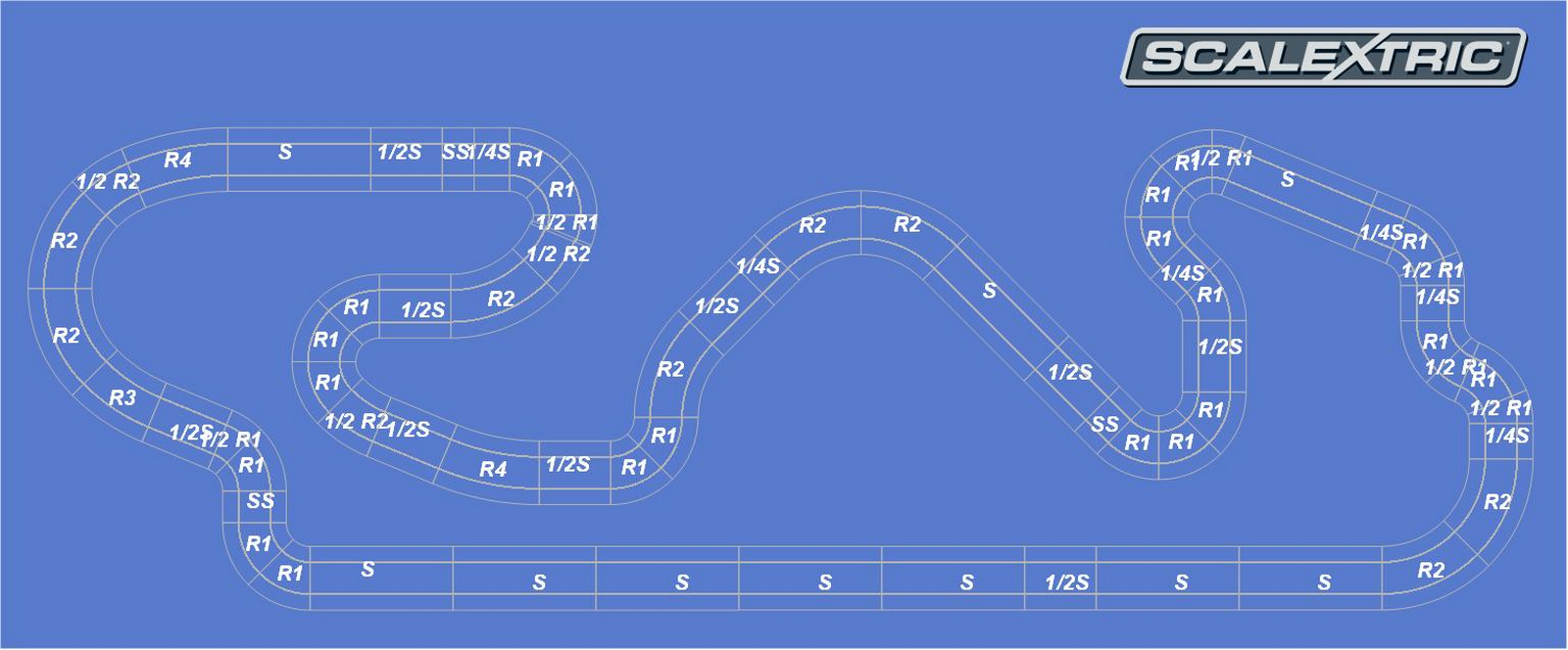 Scalextric track plan of Catalunya Circuit
