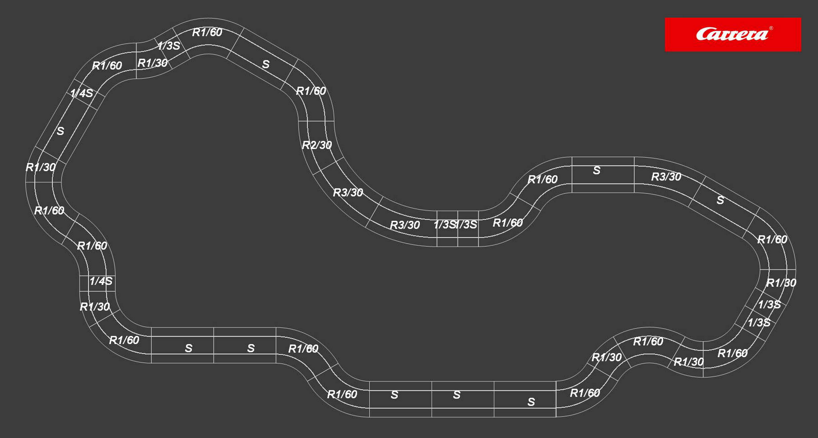 Carrera track plan of Albert Park, Melbourne