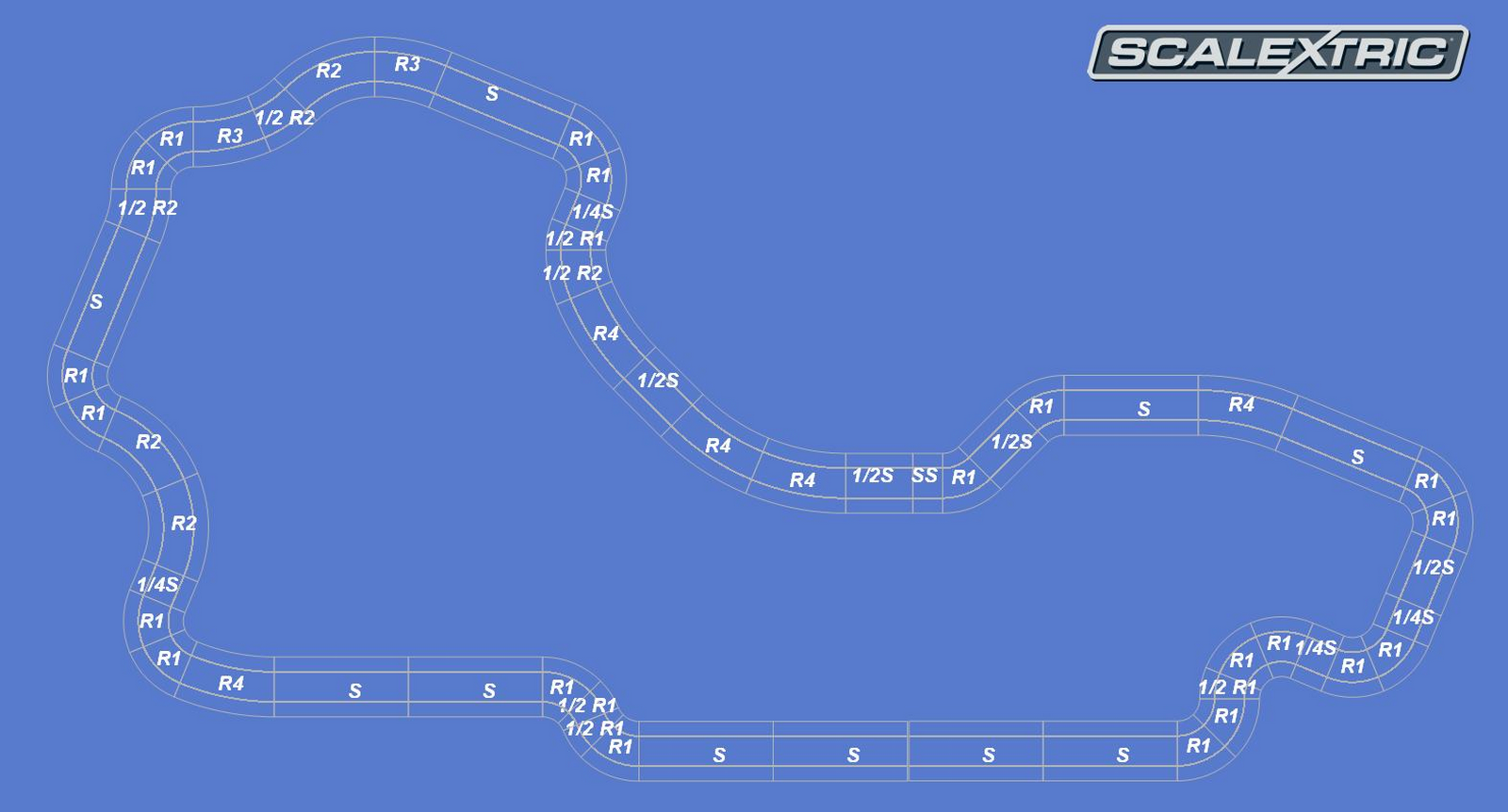 Scalextric track plan of Albert Park, Melbourne