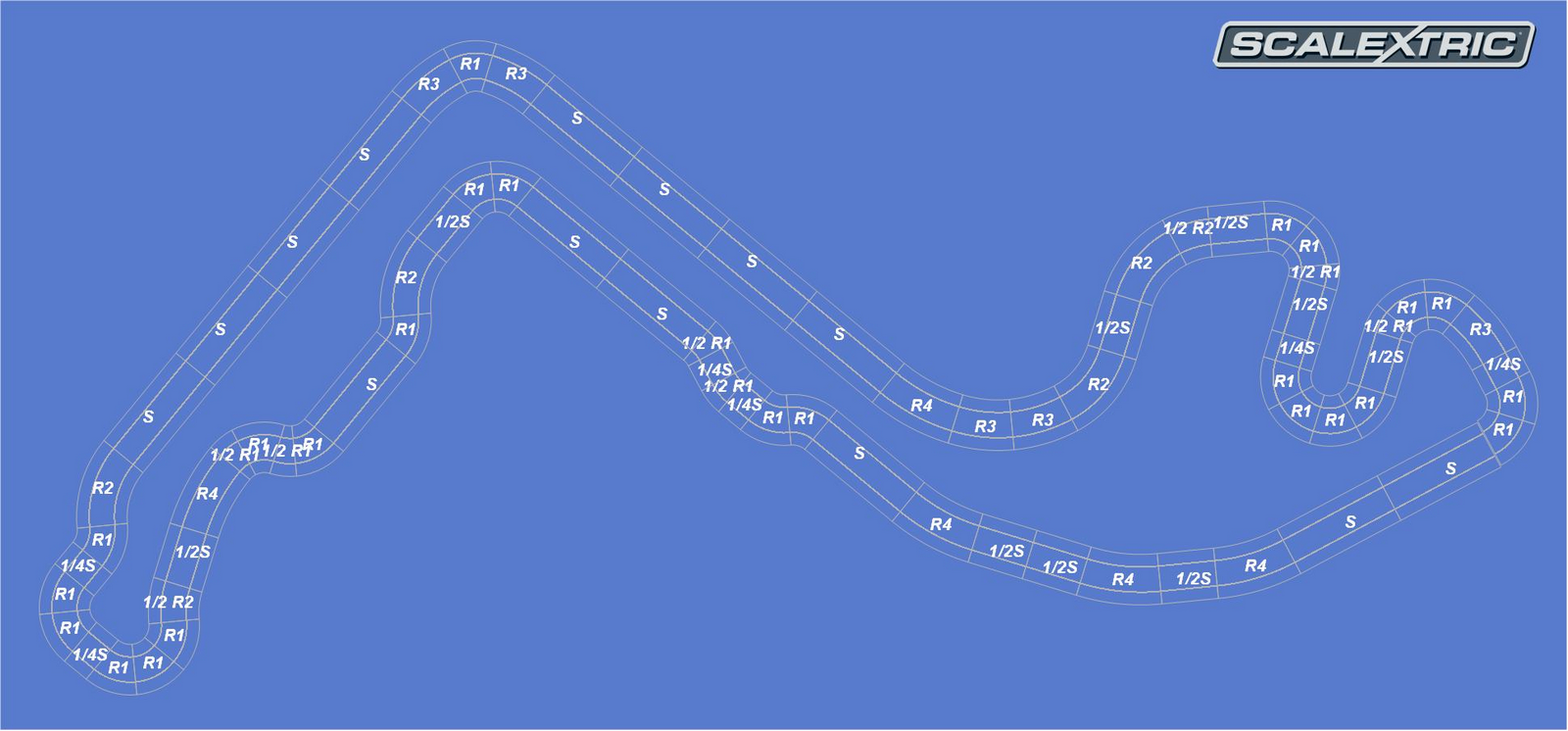 Scalextric track plan of Monaco Circuit