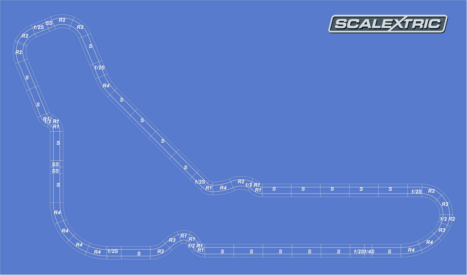 Scalextric track plan of Monza