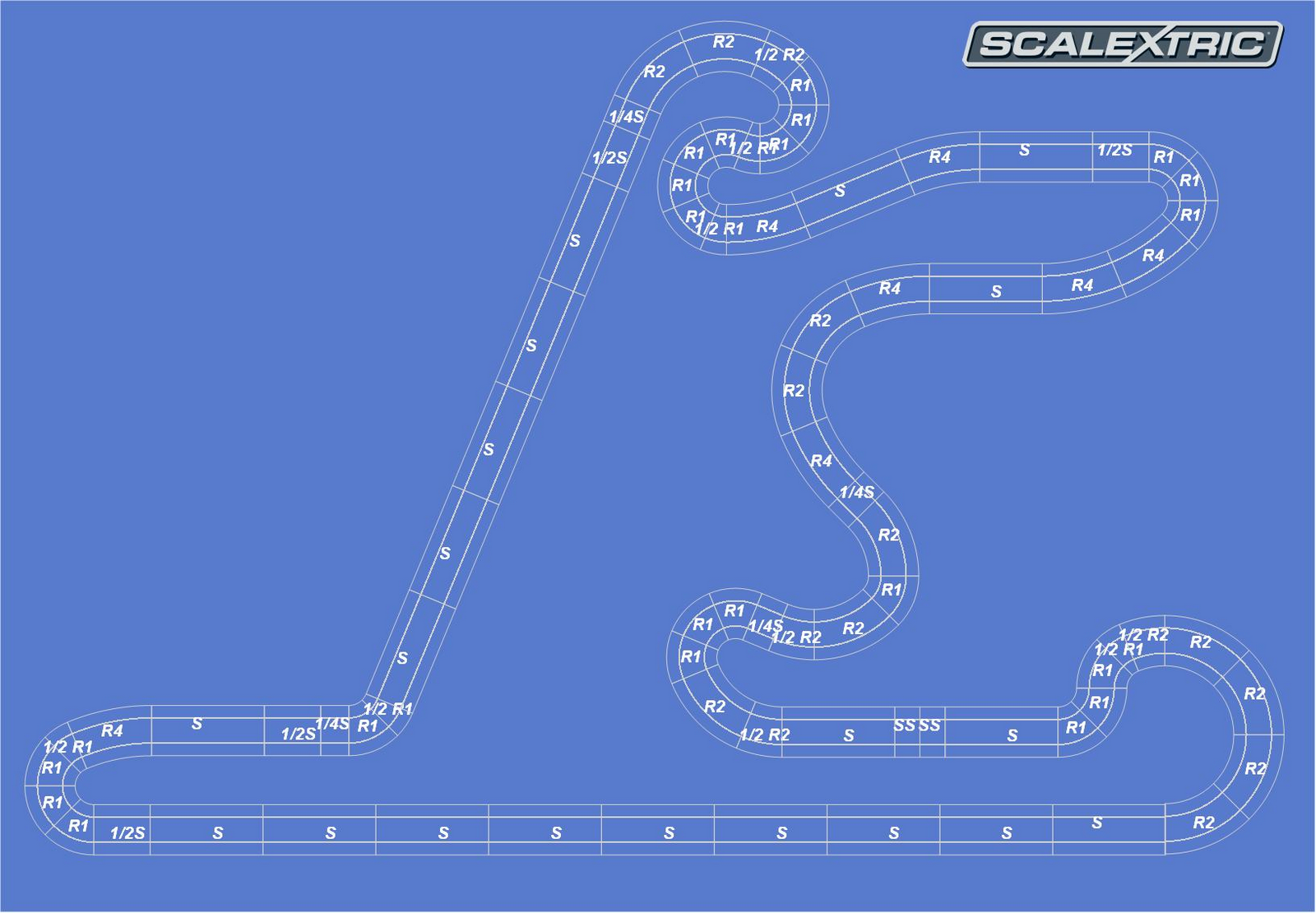 Scalextric track plan of Shanghai International Circuit