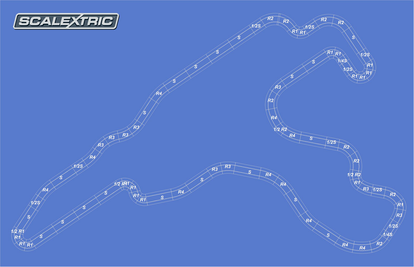 Scalextric track plan of Spa Francorchamps circuit