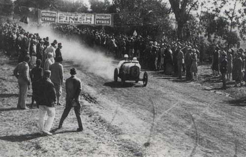 Arthur Waite, in an Austin 7, Phillip Island 1928