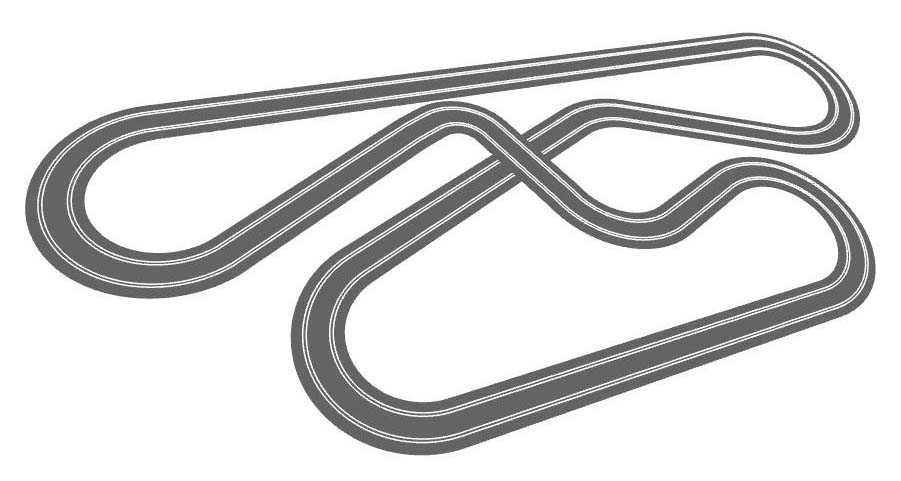 Airfix figure of eight track plan perspective view