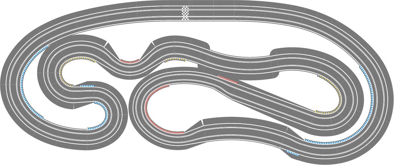 Routed, two lane track plan
