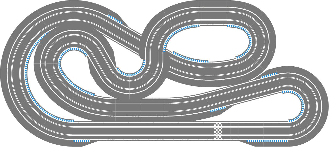Routed, two lane track plan