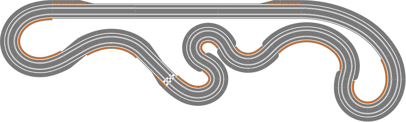 Routed, two lane track plan