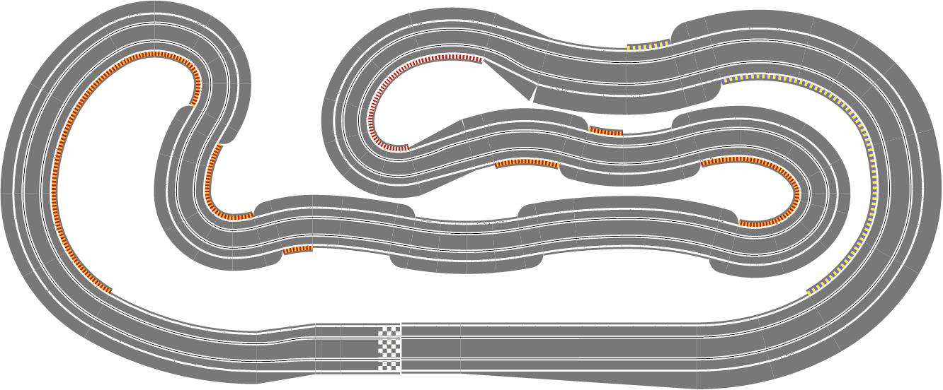 Routed, two lane track plan